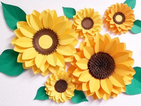 paper sunflower background