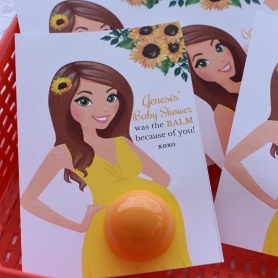 sunflower EOS lip balm favor