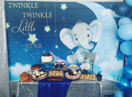 twinkle twinle little star elephant baby shower