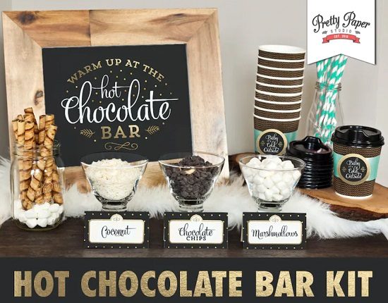 Hot Chocolate Bar Printable Kit