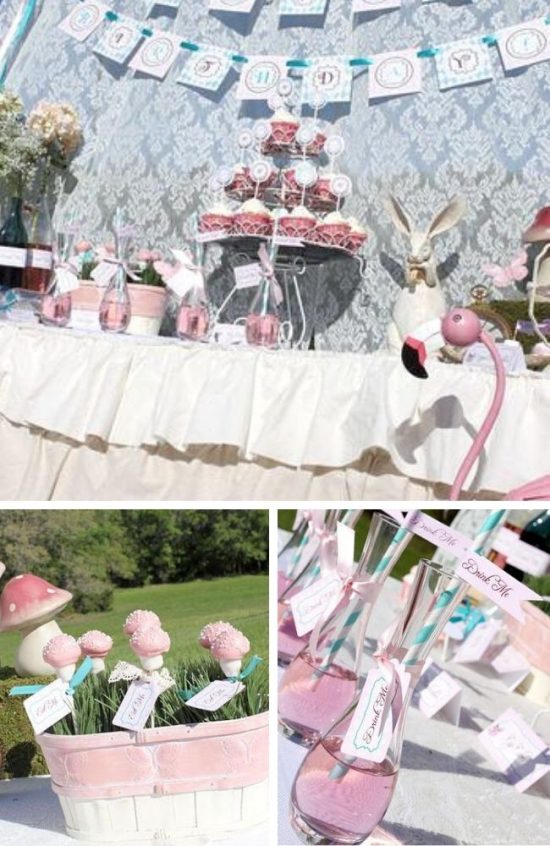 Shabby Chic Alice in Wonderland Baby Shower
