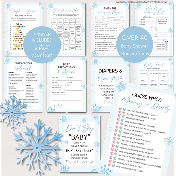 Winter baby shower games baby its cold outside