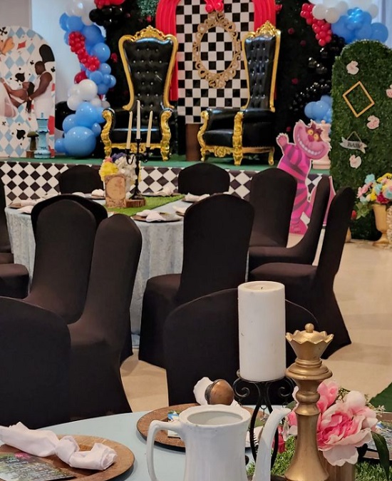 classical alice in wonderland baby shower