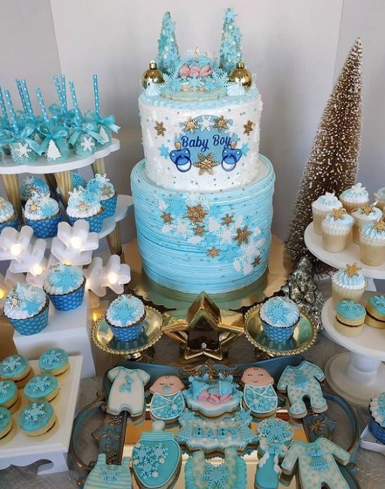 its a boy winter wonderland baby shower