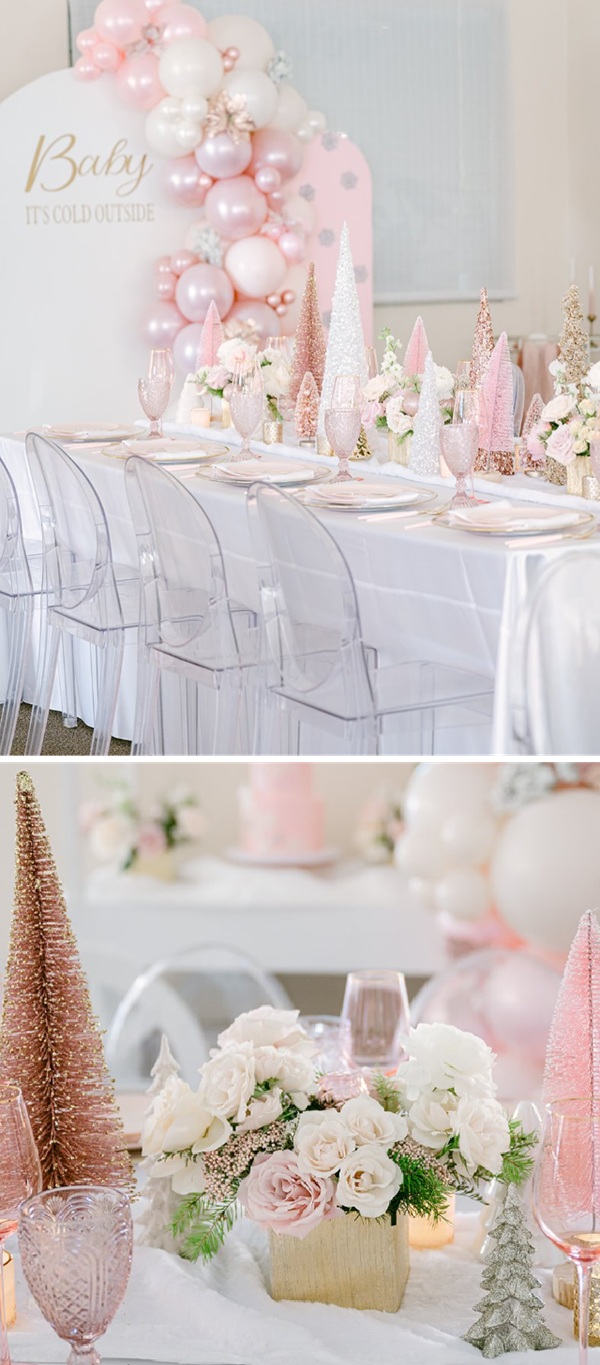 soft pink baby its cold outside setup