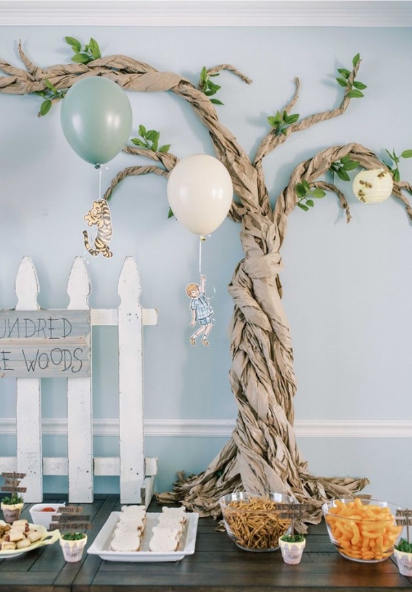 hundred acre woods handmade tree