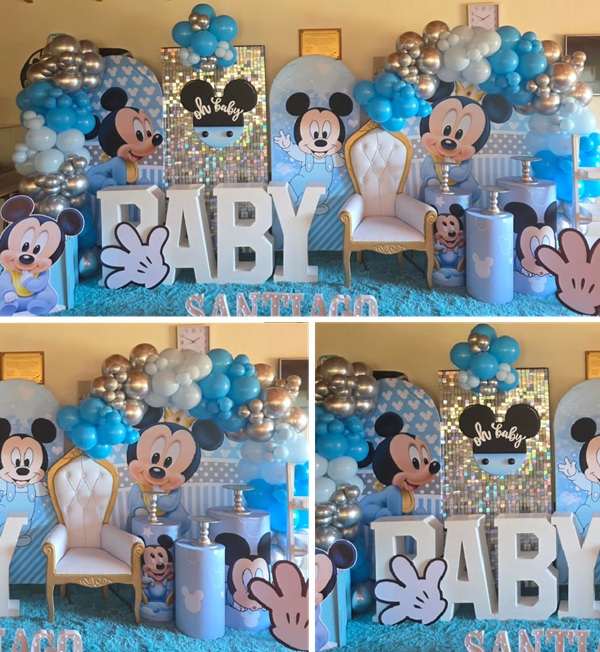 sweet baby mickey mouse baby shower decors