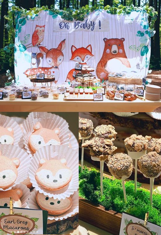 Woodland-Animals-Themed-Dessert-Table