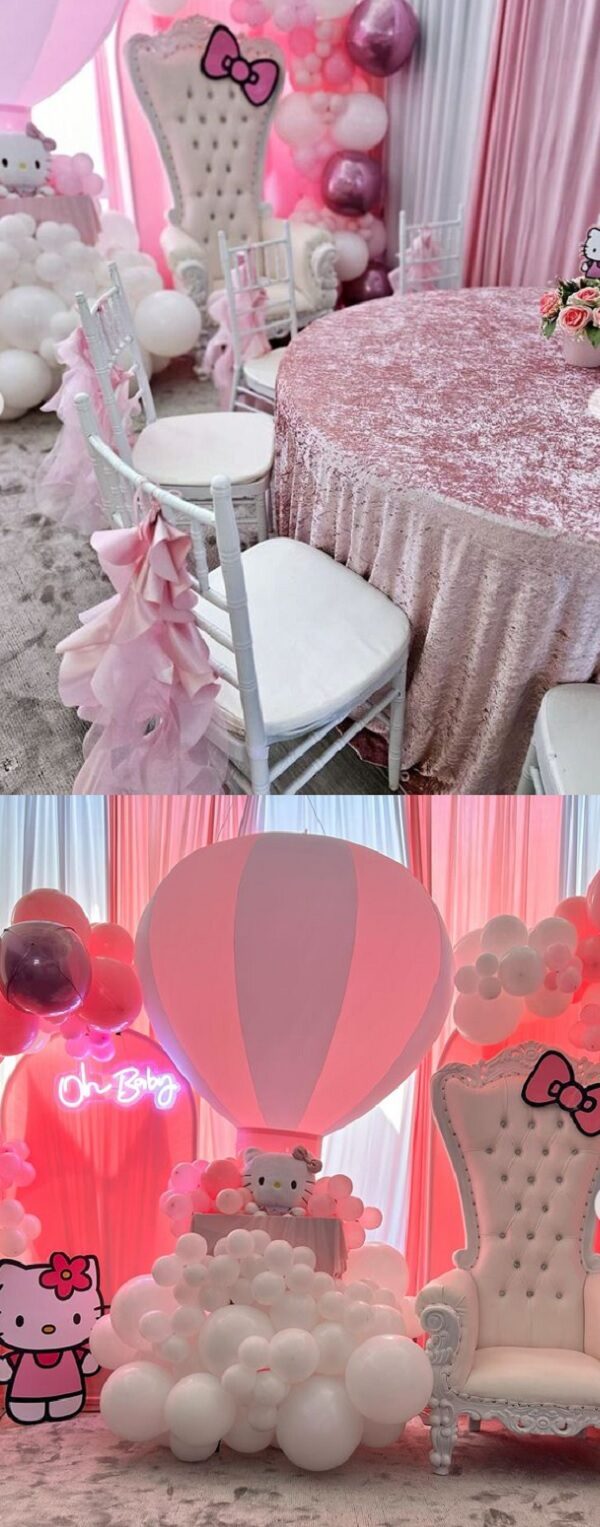 beautiful hello kitty baby shower setup