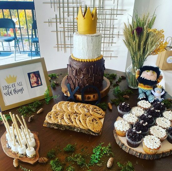 king of all wild things baby shower food table