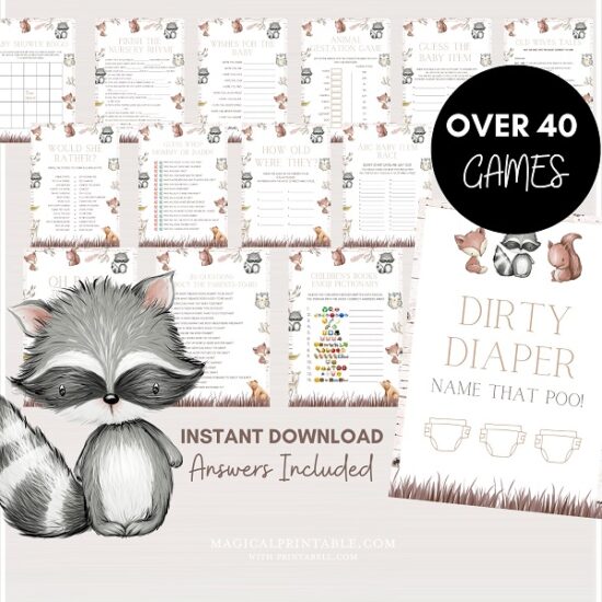 woodland baby shower bundle