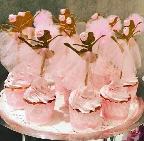 gold dancing girl cupcake toppers