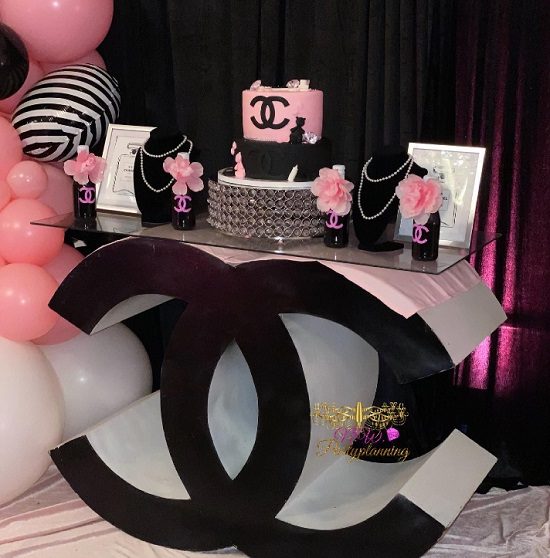 large chanel logo foam table