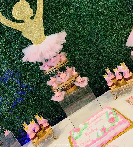 pretty in pink ballerina baby shower prop