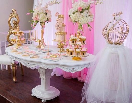 stunning ballerina themed dessert table