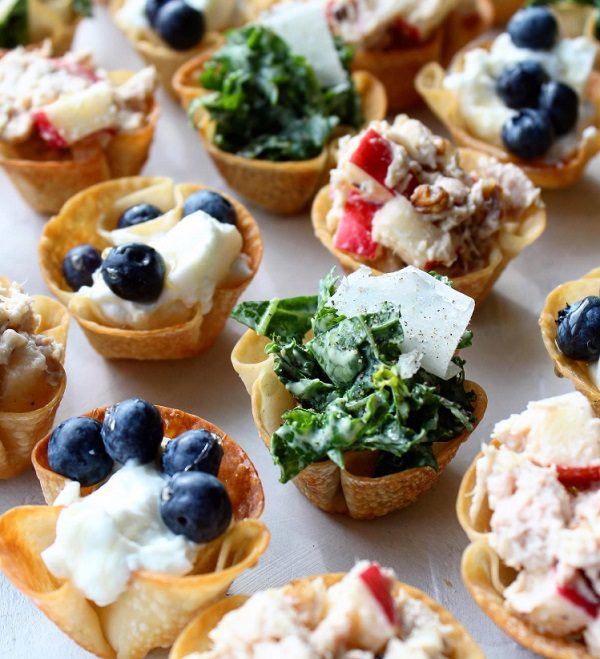 fruit and yoghurt topped tarts