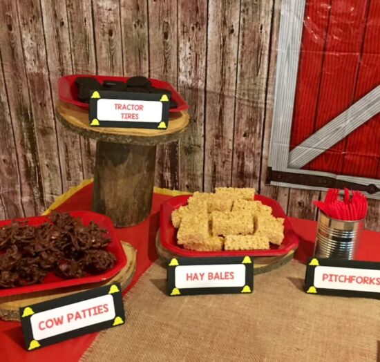Personalized Farm Party Food Cards