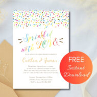 Free Editable Invitation Baby Sprinkle