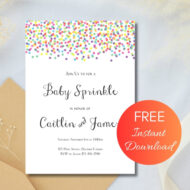 Free Editable Invitation Baby Sprinkle