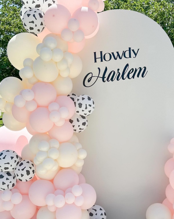 howdy girl baby shower balloon garland