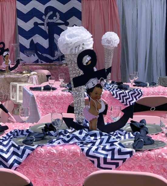 ahoy its a girl pink nautical baby shower decors