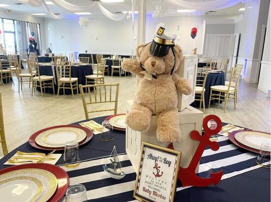cute ahoy its a boy teddy bear baby shower centerpiece