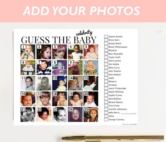 Custom Guess the celebrity baby photos