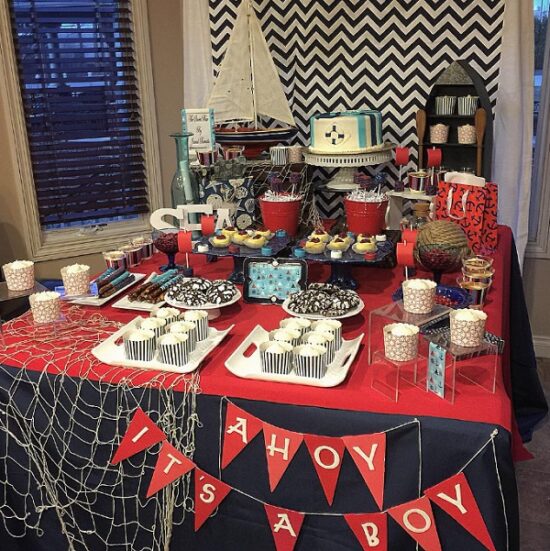 nautical baby shower decorations