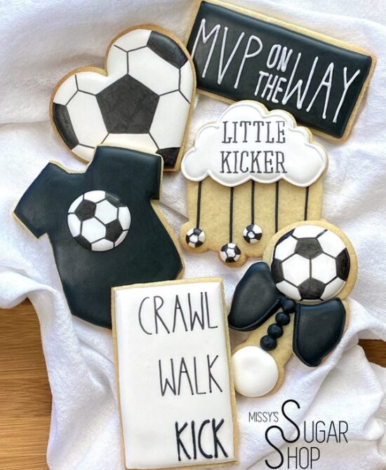 little kicker soccer cookies