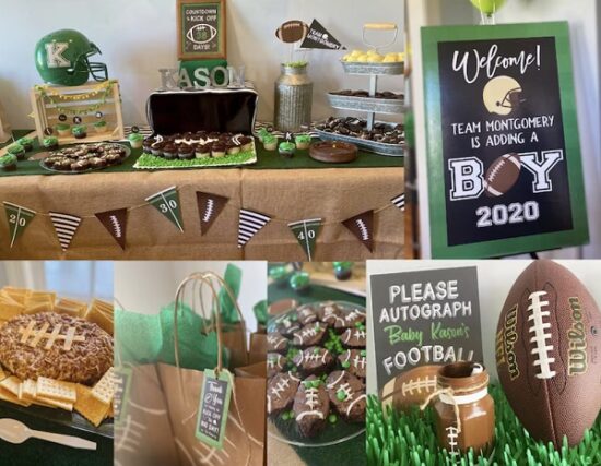 Football Sports Autograph Baby Shower Poster Sign