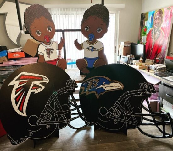 football baby shower props