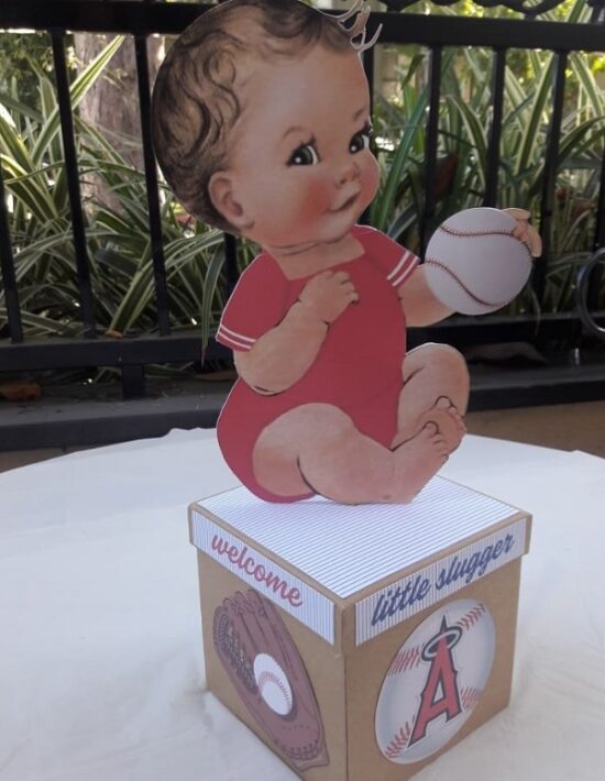 Double sided Little Slugger Centerpiece