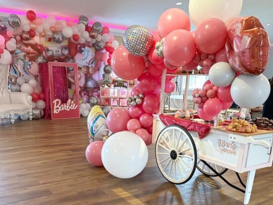 beautiful barbie themed baby shower party