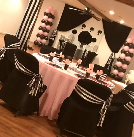 chic barbie inspired baby shower