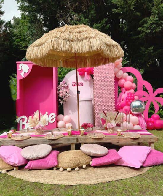 outdoor barbie party