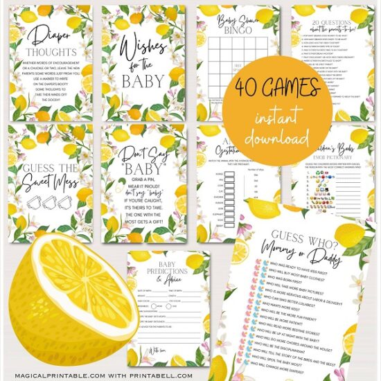 Lemon Baby Shower Games