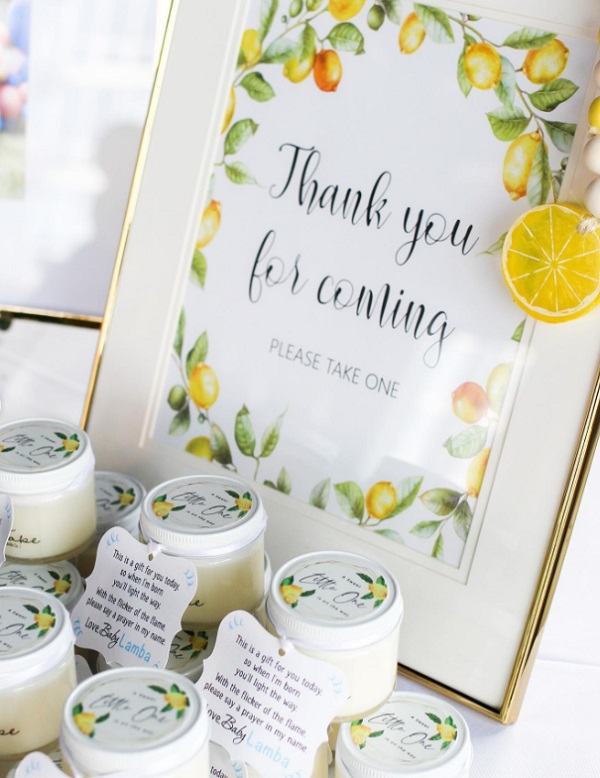Lemon Baby Shower Decorations and Party Favors – Baby Shower Ideas 4U