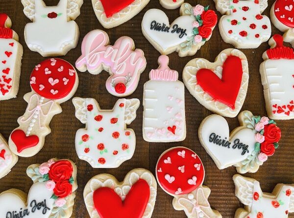 A Little Sweetheart baby cookies