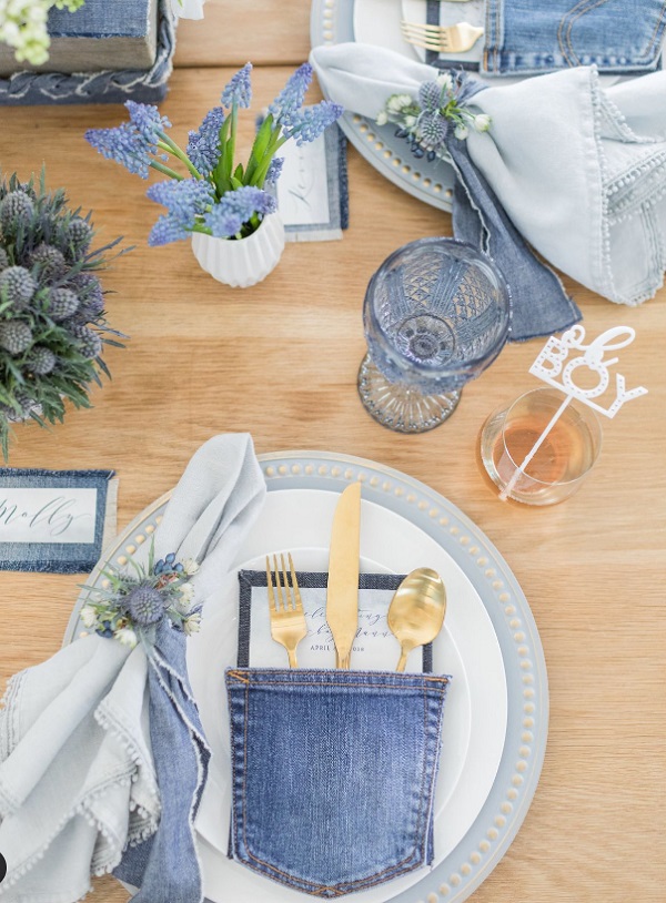 Blue-Jean-Baby-Themed-baby-shower-table-setup