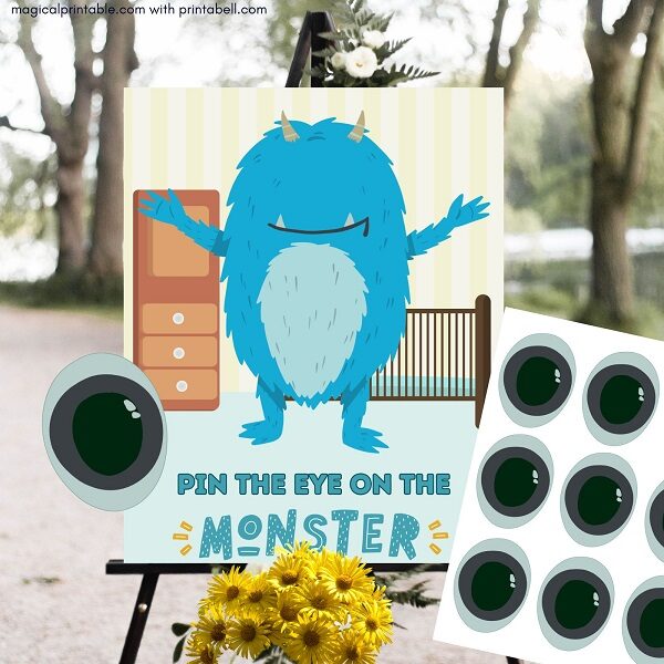 pin the eye on the monster game