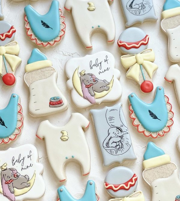Vintage dumbo baby shower COOKIES