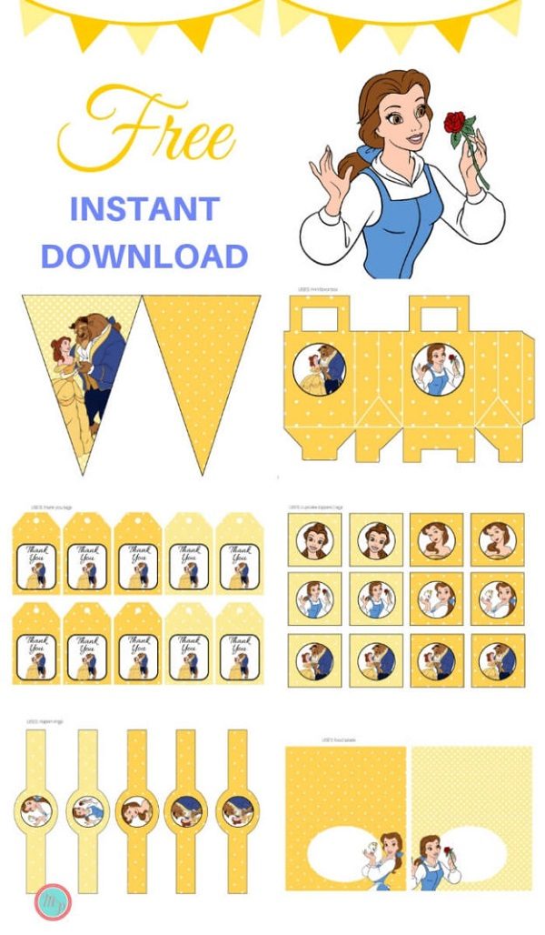 Free-Beauty-and-The-Beast-Party-Printable