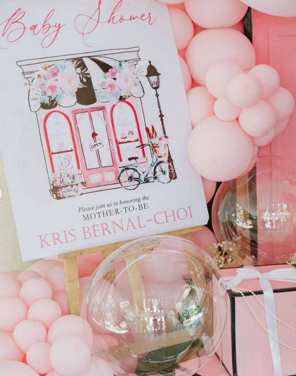 elegant parisian themed welcome sign