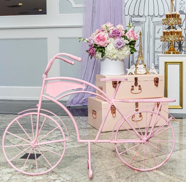 lavander and pink parisian baby shower