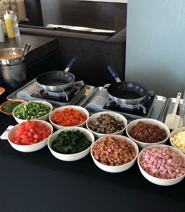 Omelette Station setup