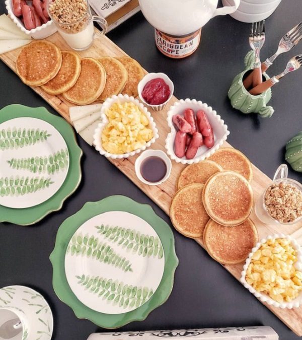 sausage egg pancake station