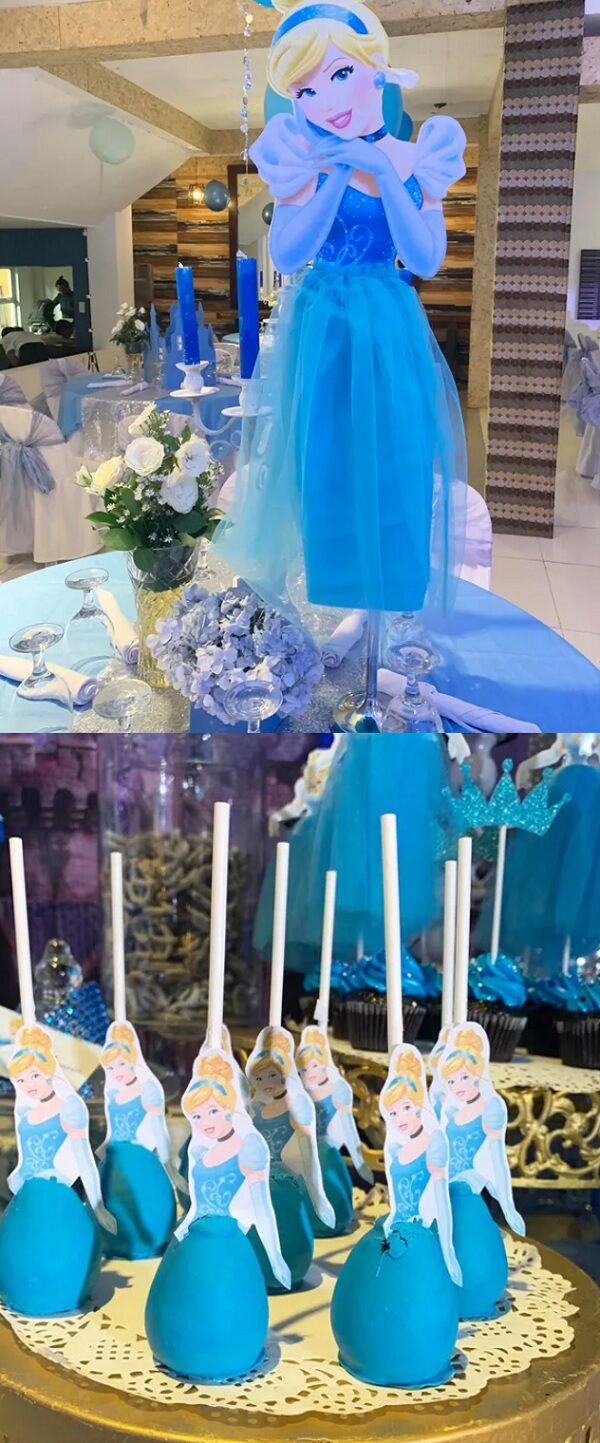 cinderella centerpiece props and toppers