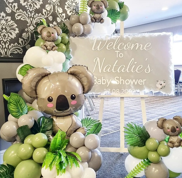 koala balloons baby and mummy welcome sign