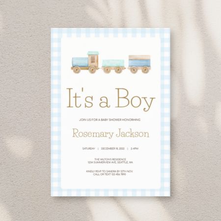 Free Editable Invitation - train