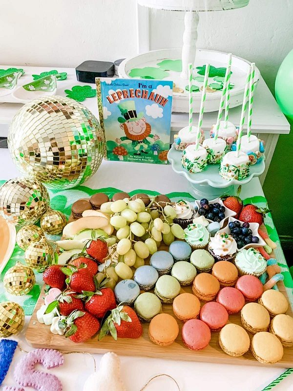 St Patricks Day Baby Shower treat tray